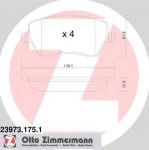 ZIMMERMANN Комплект тормозных колодок, диско (23973.175.1)