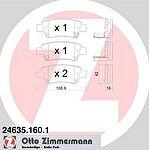 ZIMMERMANN КОМПЛЕКТ ТОРМОЗНЫХ КОЛОДОК, ДИСКОВЫЙ ТОРМОЗ (24635.160.1)
