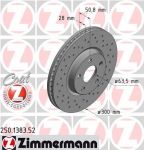 Zimmermann 250.1383.52 тормозной диск на FORD GALAXY