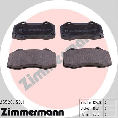 Zimmermann 25528.150.1 комплект тормозных колодок, дисковый тормоз на OPEL CORSA E Van
