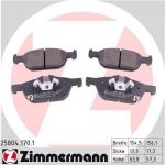 Zimmermann 25804.170.1 комплект тормозных колодок, дисковый тормоз на HONDA CIVIC IX (FK)