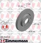 Zimmermann 285.3507.20 тормозной диск на HYUNDAI SANTA FE I (SM)