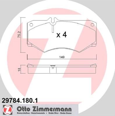 ZIMMERMANN Колодки торм.пер. (29784.180.1)