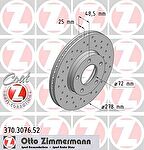 ZIMMERMANN ТОРМОЗНОЙ ДИСК, SPORT BRAKE DISC COAT Z MAZDA 3 03->/ MAZDA 5 05-> (370307652)