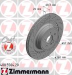 ZIMMERMANN Диск торм.зад. MB C-СLASSE (C204)/(C218) 12> (400.5504.20)