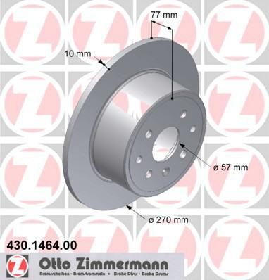 Zimmermann 430.1464.00 тормозной диск на OPEL CALIBRA A (85_)