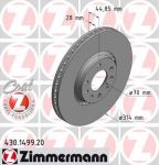 Zimmermann 430.1499.20 тормозной диск на SAAB 9-3 (YS3F)