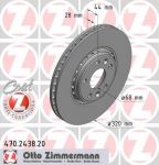 Zimmermann 470.2438.20 тормозной диск на RENAULT LAGUNA III (BT0/1)