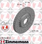 Zimmermann 470.2438.52 тормозной диск на RENAULT LAGUNA III (BT0/1)