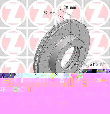 Zimmermann 590.2573.50 тормозной диск на TOYOTA LAND CRUISER 100 (FZJ1_, UZJ1_)