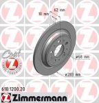 Zimmermann 610.1200.20 тормозной диск на VOLVO C70 I купе