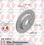 Zimmermann 610.1200.52 тормозной диск на VOLVO C70 I купе