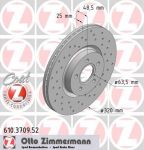 Zimmermann 610.3709.52 тормозной диск на VOLVO V50 (MW)