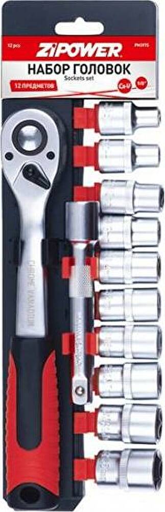 ZIPOWER PM3975 Набор головок 12 предметов