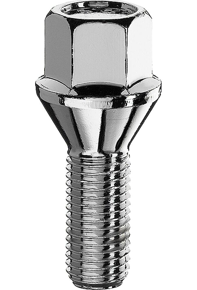Bimecc C17A28 болт колесный M12×1,5×28, CH17, конус 60°, белый цинк