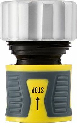 ЧЕТЫРЕ СЕЗОНА 62-0307-F Коннектор для шланга, быстросъемный 3/4 quot; с аквастопом, термопластичной резиной и зажимной гайкой из цинка Профи ЧЕТЫРЕ СЕЗОНА 