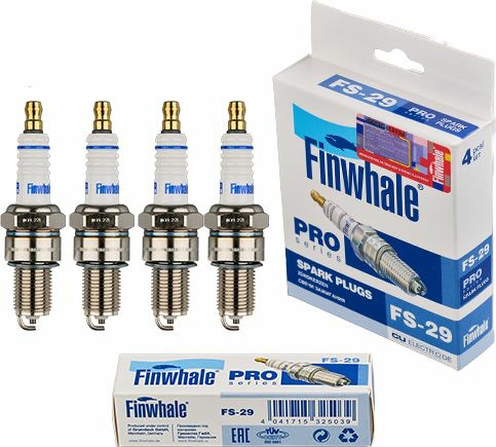 Finwhale FS29 комплект свечей зажигания M14×1,25, зазор 0,7 мм, 4 шт.
