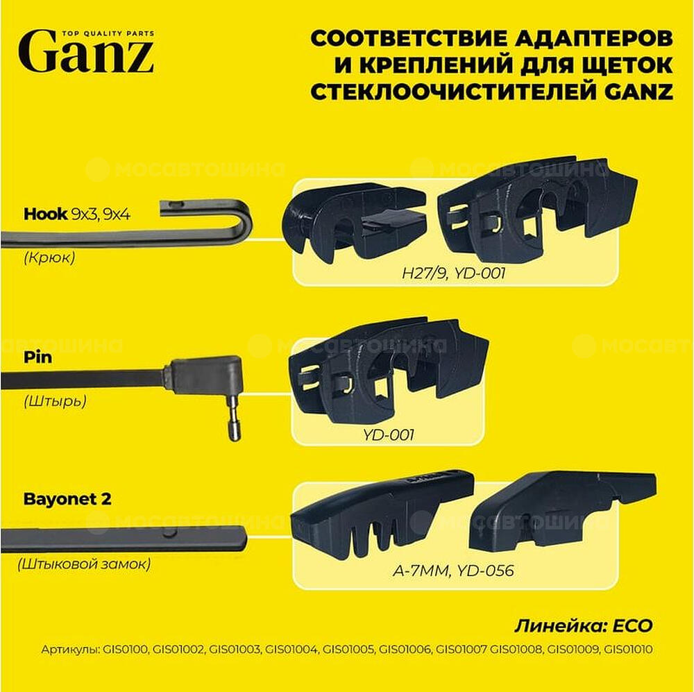 GANZ Щетка стеклоочистителя ECO 475mm (GIS01005)