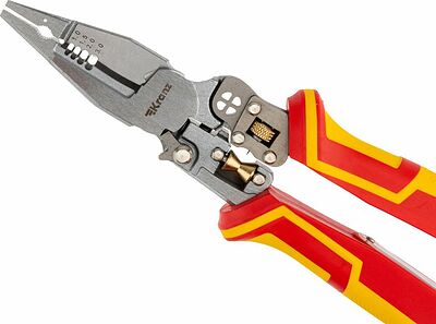 Kranz KR-12-4656-3 Плоскогубцы многофункциональные диэлектрические с тестером PRO 210мм KRANZ