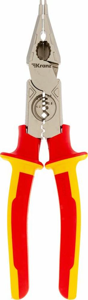 Kranz KR-12-4657-3 Плоскогубцы многофункциональные диэлектрические со съемником 238мм KRANZ