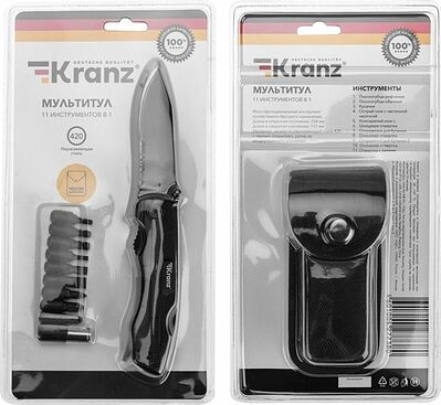 Kranz KR-12-4944-2 Мультитул 11 в 1, 154мм KRANZ