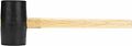 Kranz KR-12-8145 Киянка резиновая 910 г, черная резина, деревянная рукоятка KRANZ Kranz KR-12-8145 Киянка резиновая 910 г, черная резина, деревянная рукоятка KRANZ