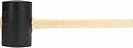 Kranz KR-12-8146 Киянка резиновая 1130 г, черная резина, деревянная рукоятка KRANZ Kranz KR-12-8146 Киянка резиновая 1130 г, черная резина, деревянная рукоятка KRANZ