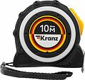 Kranz KR-12-9024 Рулетка Selbstfixierung, 10м x 25мм, магнитный двухсторонний зацеп, нейлон, двухсторонняя шкала, автоматическая фиксация KRANZ