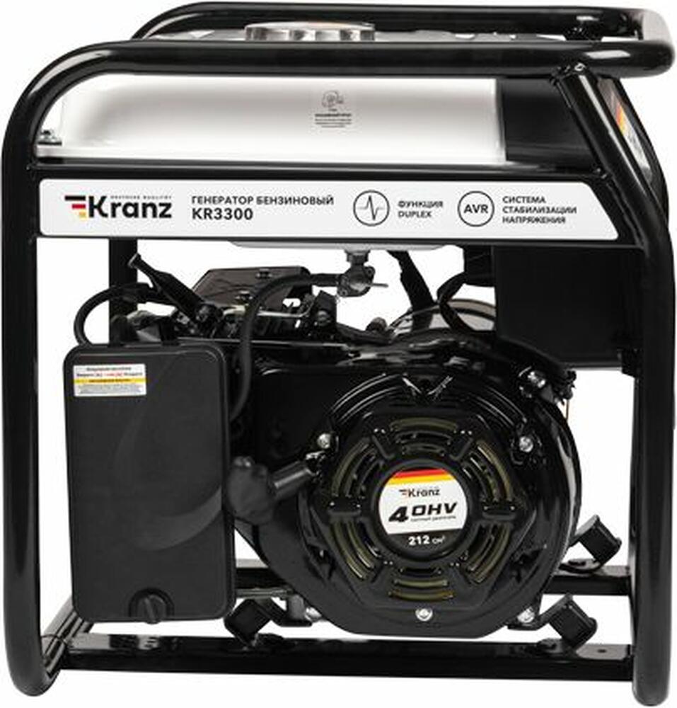 Kranz KR-16-1133 Генератор бензиновый KR3300, 3,3кВт, 230В, 15л, ручной стартер KRANZ