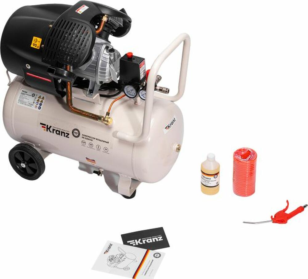 Kranz KR-16-1153 Компрессор воздушный KR-2200/50, 2200Вт, 400 л/мин, 50л KRANZ