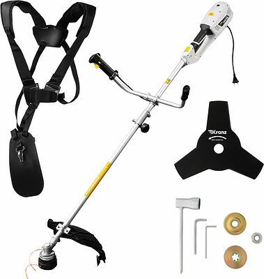 Kranz KR-16-1212 Триммер электрический KR-1400, 1400Вт, 420/255мм, катушка+диск, разборная штанга KRANZ