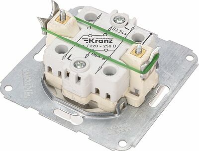 Kranz KR-78-0207 DEA Выключатель (переключатель) 2кл прох. с/у 10А мех. белый KRANZ