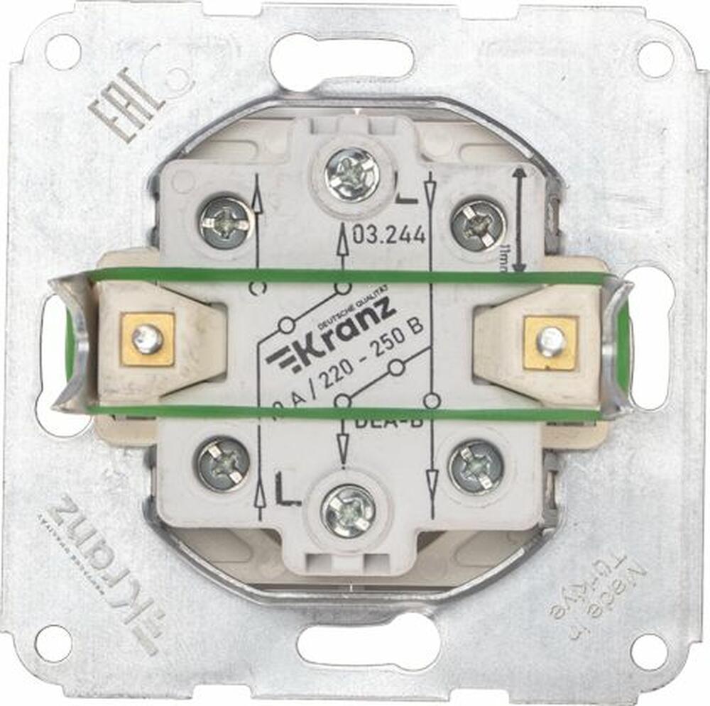 Kranz KR-78-0207 DEA Выключатель (переключатель) 2кл прох. с/у 10А мех. белый KRANZ
