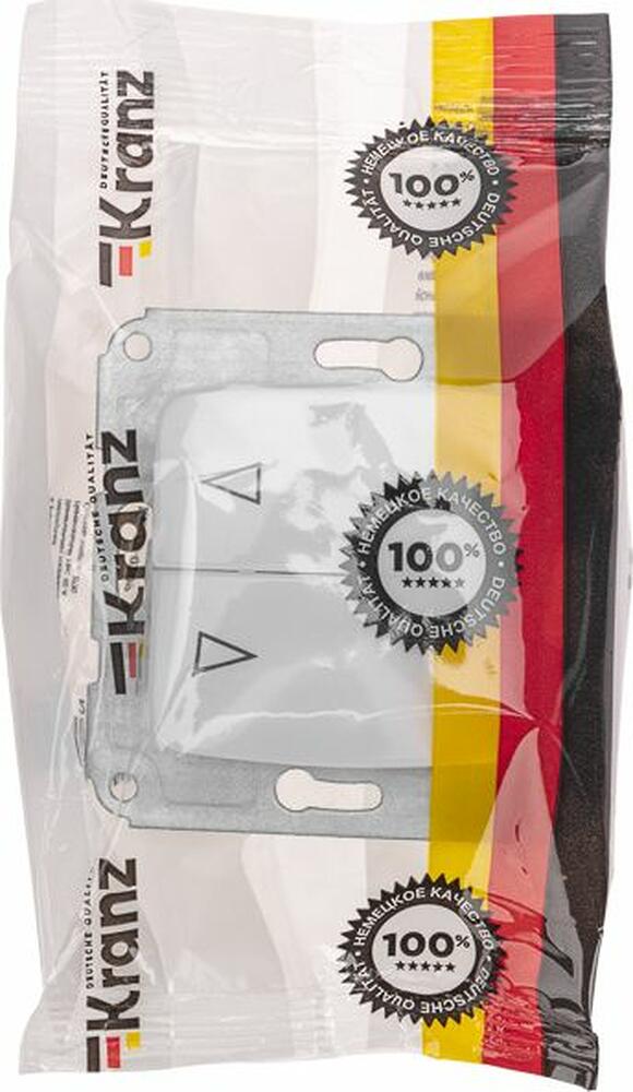 Kranz KR-78-0209 DEA Выключатель для жалюзи 2кл с/у 10А мех. Бел KRANZ