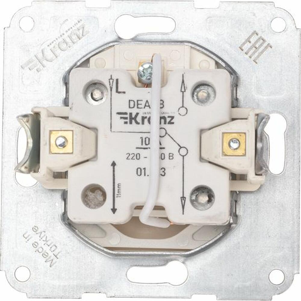 Kranz KR-78-0236 DEA Выключатель (переключатель) 1кл прох. (инд) с/у 10А мех. бежевый KRANZ