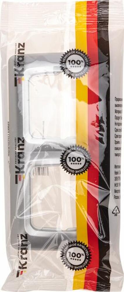 Kranz KR-78-0286 DEA Рамка 2-я горизонтальная Серебряный металлик KRANZ