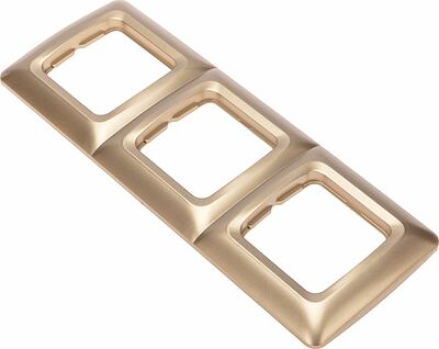 Kranz KR-78-0317 DEA Рамка 3-я горизонтальная Золотой Металлик KRANZ