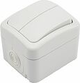 Kranz KR-78-0602 Выключатель двухклавишный Mini OG IP54 о/у, белый KRANZ