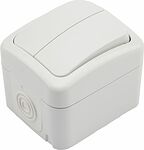 Kranz KR-78-0602 Выключатель двухклавишный Mini OG IP54 о/у, белый KRANZ