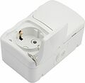 Kranz KR-78-0607 Блок горизонтальный 2 розетки (керамика) Mini OG IP54 с/з, о/у, белый KRANZ