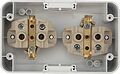 Kranz KR-78-0607 Блок горизонтальный 2 розетки (керамика) Mini OG IP54 с/з, о/у, белый KRANZ