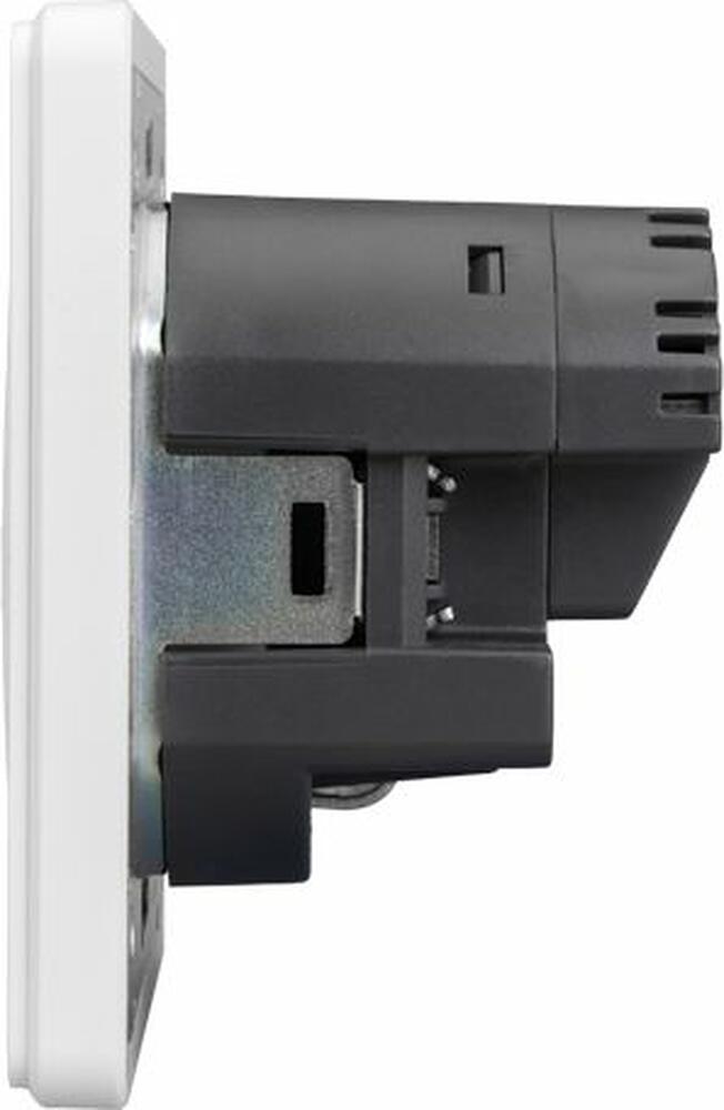 Kranz KR-78-0704-1 Розетка ROUND 1-ая с/з с/у з/ш 16А с USB A+C быстрой зарядки 5В/3А перламутр KRANZ