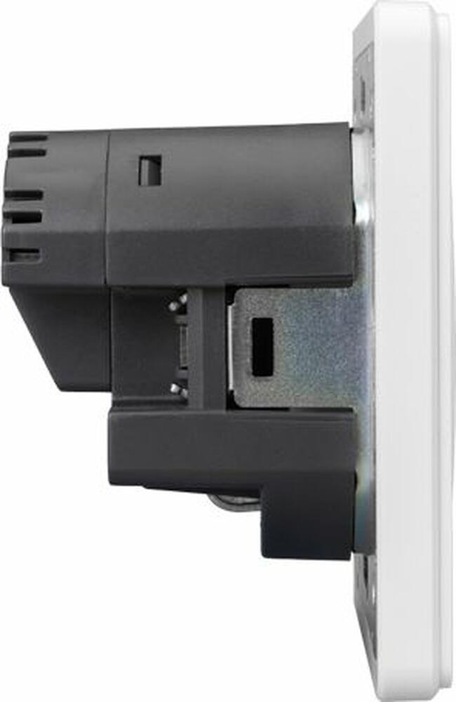 Kranz KR-78-0704-1 Розетка ROUND 1-ая с/з с/у з/ш 16А с USB A+C быстрой зарядки 5В/3А перламутр KRANZ