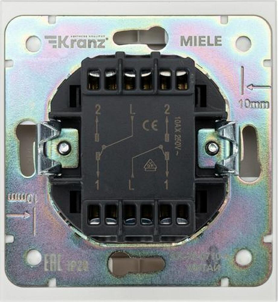 Kranz KR-78-0710-4 Выключатель STRONG 1 кл перекрестный (переключатель) 10А с/у жемчуг KRANZ