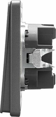 Kranz KR-78-0711-2 Выключатель ROUND 2 кл для жалюзи возвратный 10А с/у титан KRANZ
