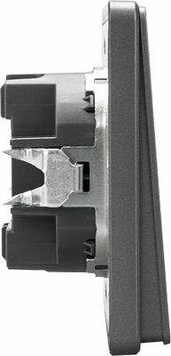 Kranz KR-78-0711-2 Выключатель ROUND 2 кл для жалюзи возвратный 10А с/у титан KRANZ