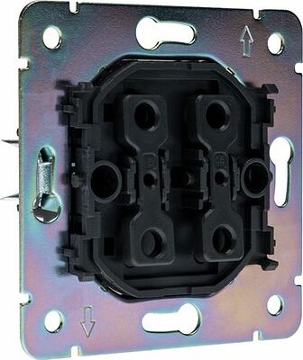 Kranz KR-78-0711-2 Выключатель ROUND 2 кл для жалюзи возвратный 10А с/у титан KRANZ