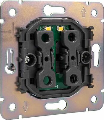 Kranz KR-78-0714-6 Выключатель STRONG 2 кл с подсветкой 10А с/у графит KRANZ