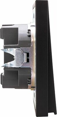 Kranz KR-78-0718-5 Выключатель STRONG 1 кл перекрестный (переключатель) с подсветкой 10А с/у антрацит KRANZ