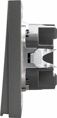 Kranz KR-78-0718-6 Выключатель STRONG 1 кл перекрестный (переключатель) с подсветкой 10А с/у графит KRANZ